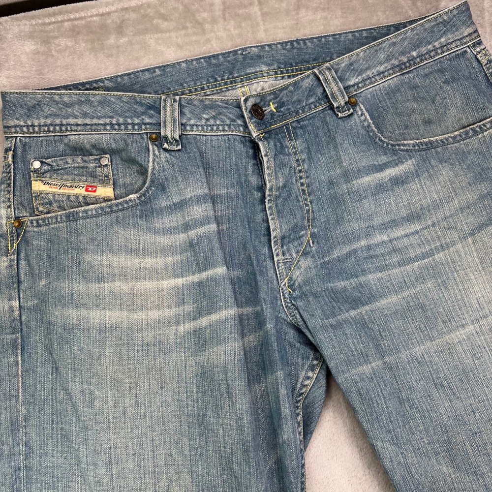 Diesel Rolan Jeans Mens 38x30 Blue Medium Wash Straight Leg Made In Italy Denim - Picture 3 of 15